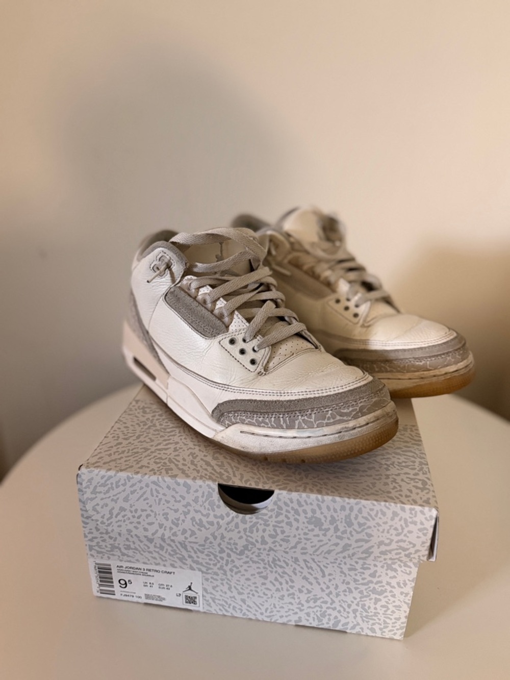 Jordan 3 Retro - Ivory / Grey Mist - Cream